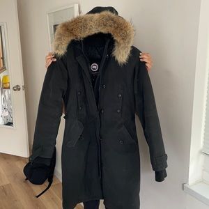 Black Canada Goose Fur-Hood Women’s Jacket